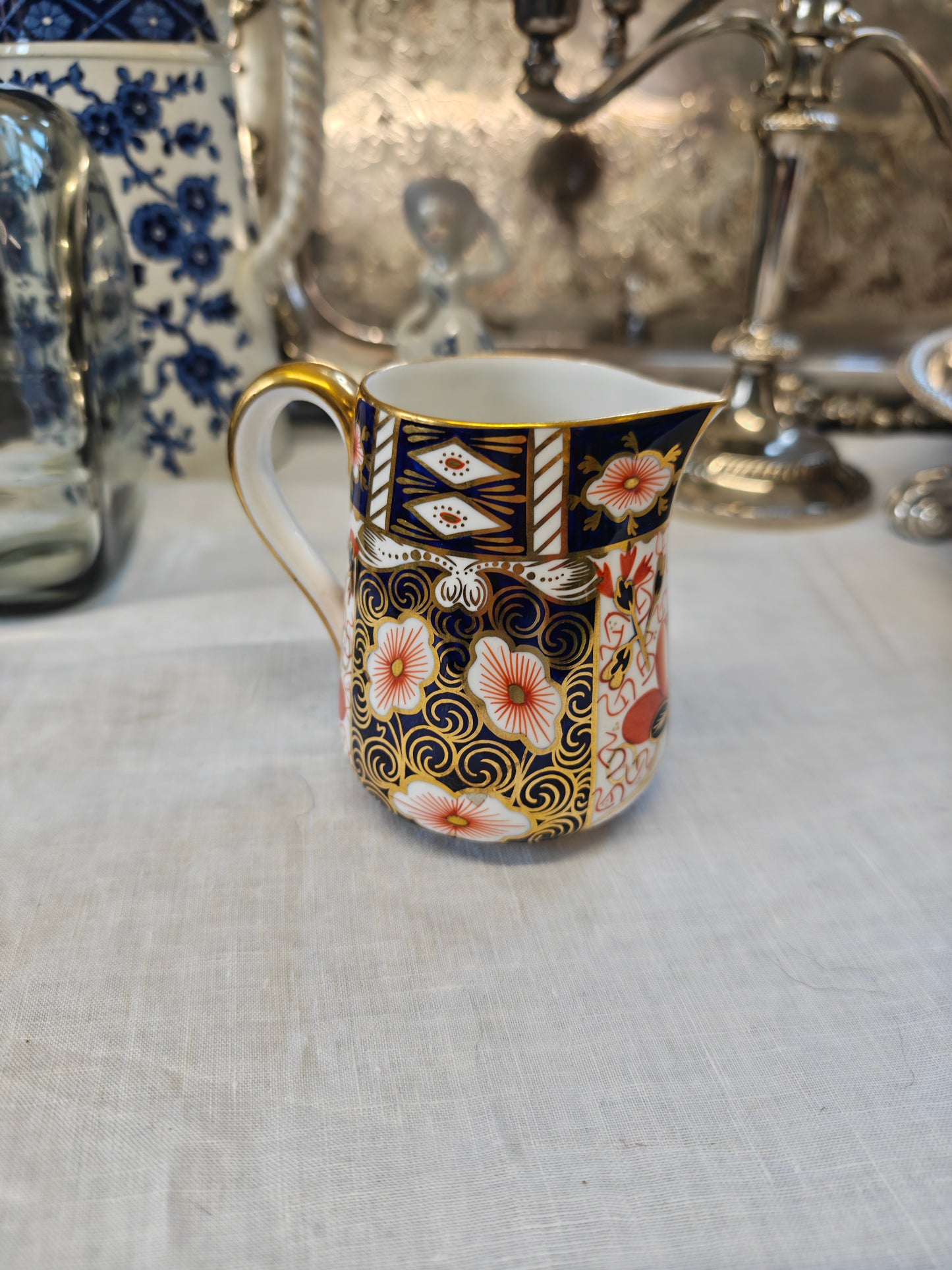 1926 Royal Crown Derby hand painted imari milk jug