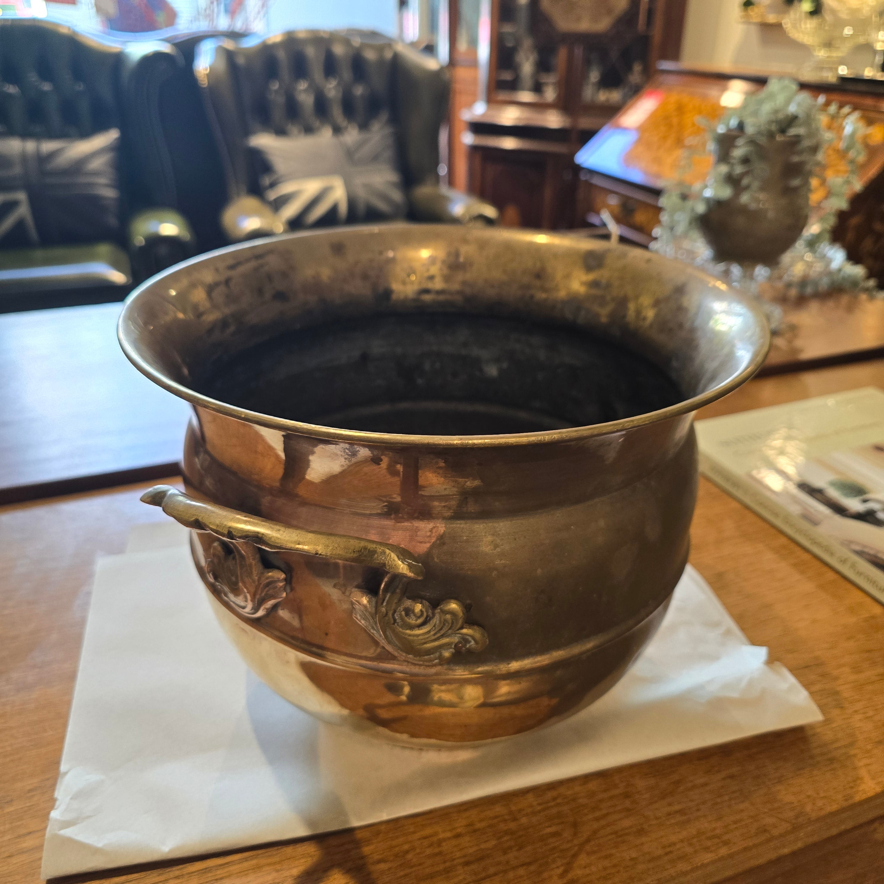 Vintage Brass Plant Holder pot