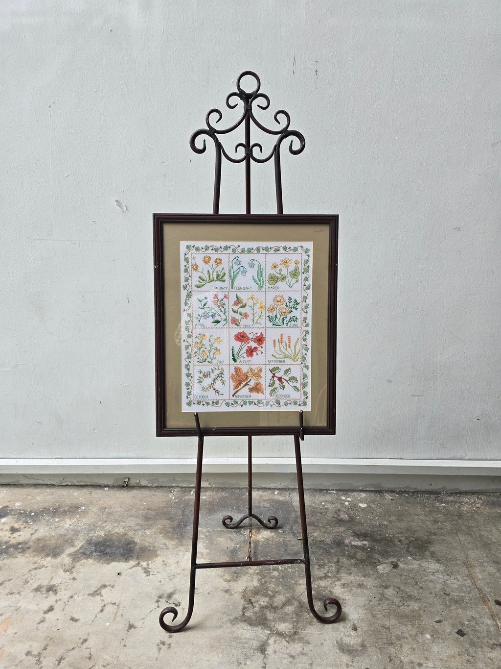 Counted Cross Stitch Large Embroidery KIT "Flowers of the Month" DMC threads