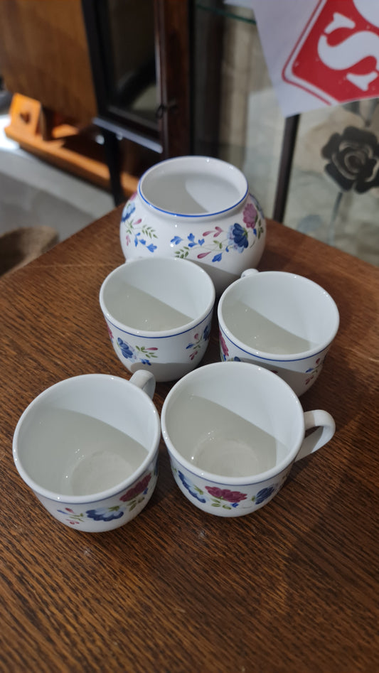 BHS Priory coffee cup and sugar bowl no saucer
