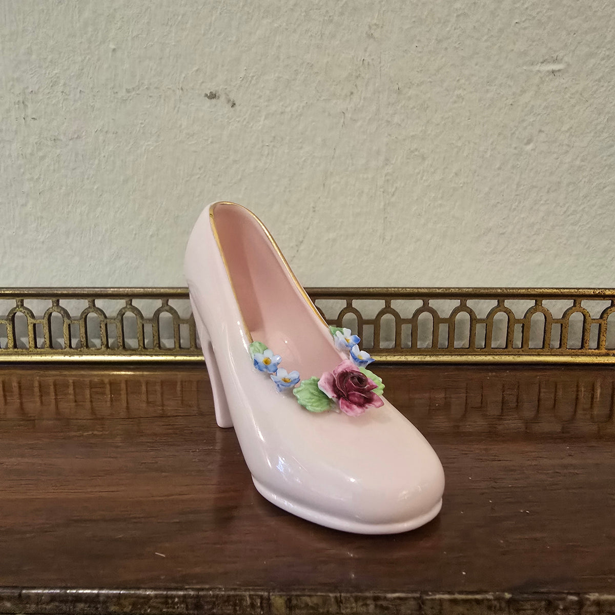Vintage Royal Doulton Rose Garland Shoes Porcelain