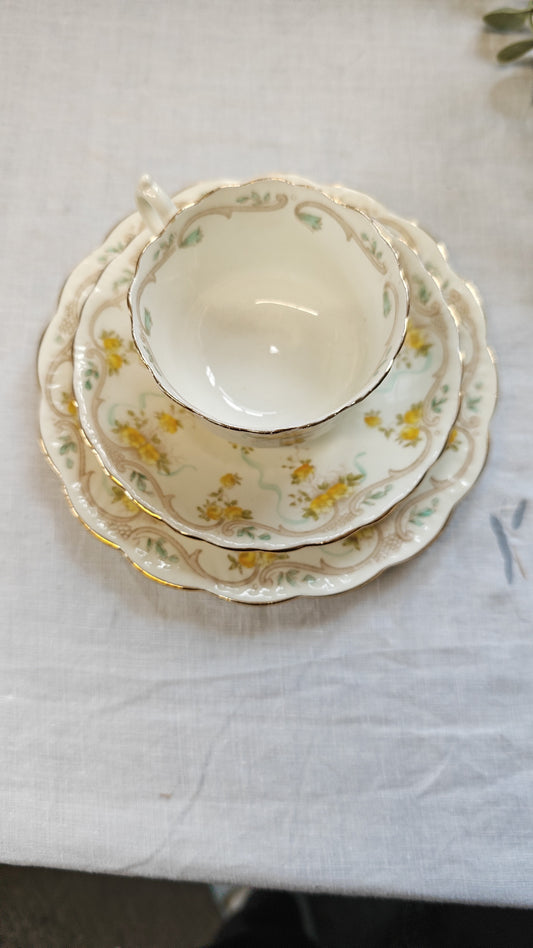 Antique R&D fine Bone China tea set trio