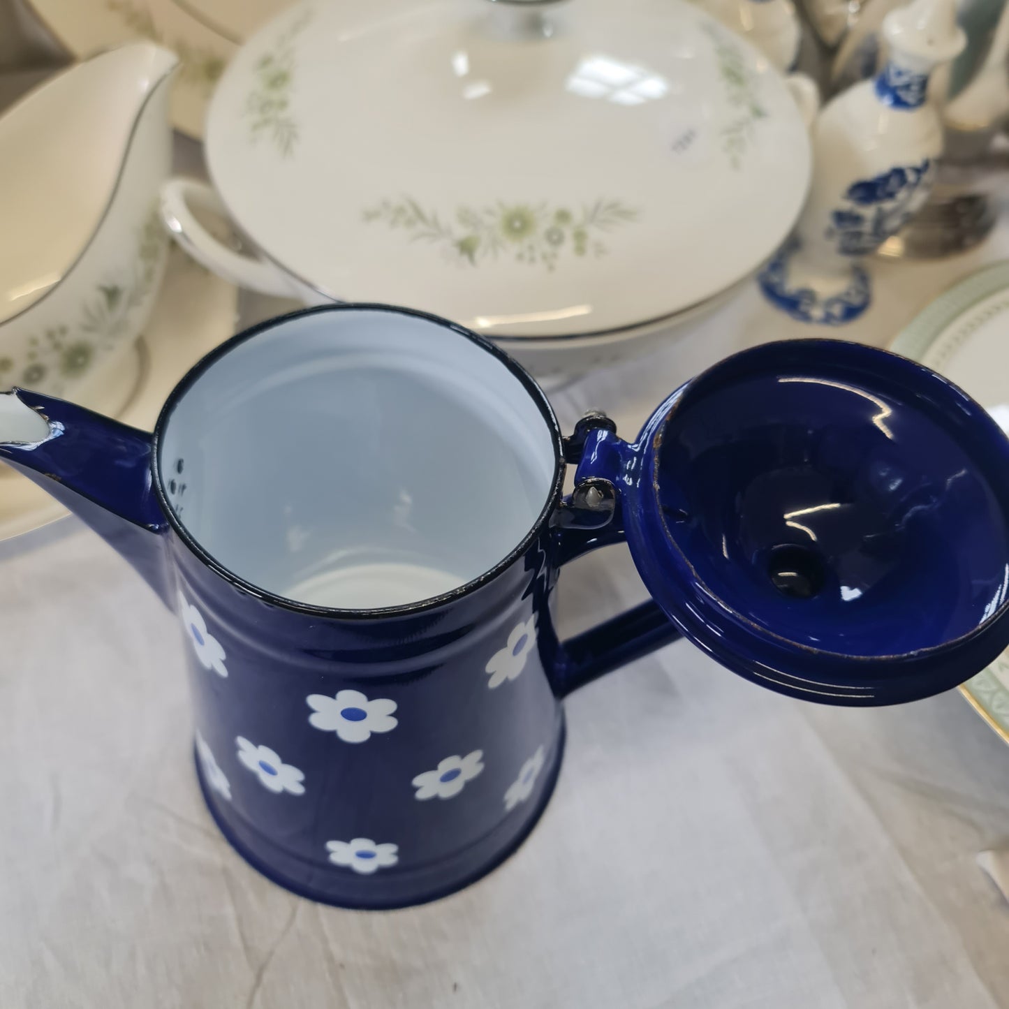 Yugoslavia vintage enamel coffee pot