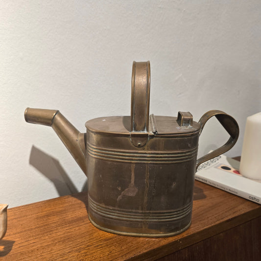 Antique J.S. & S Solid Brass Watering Can Circa. 1900