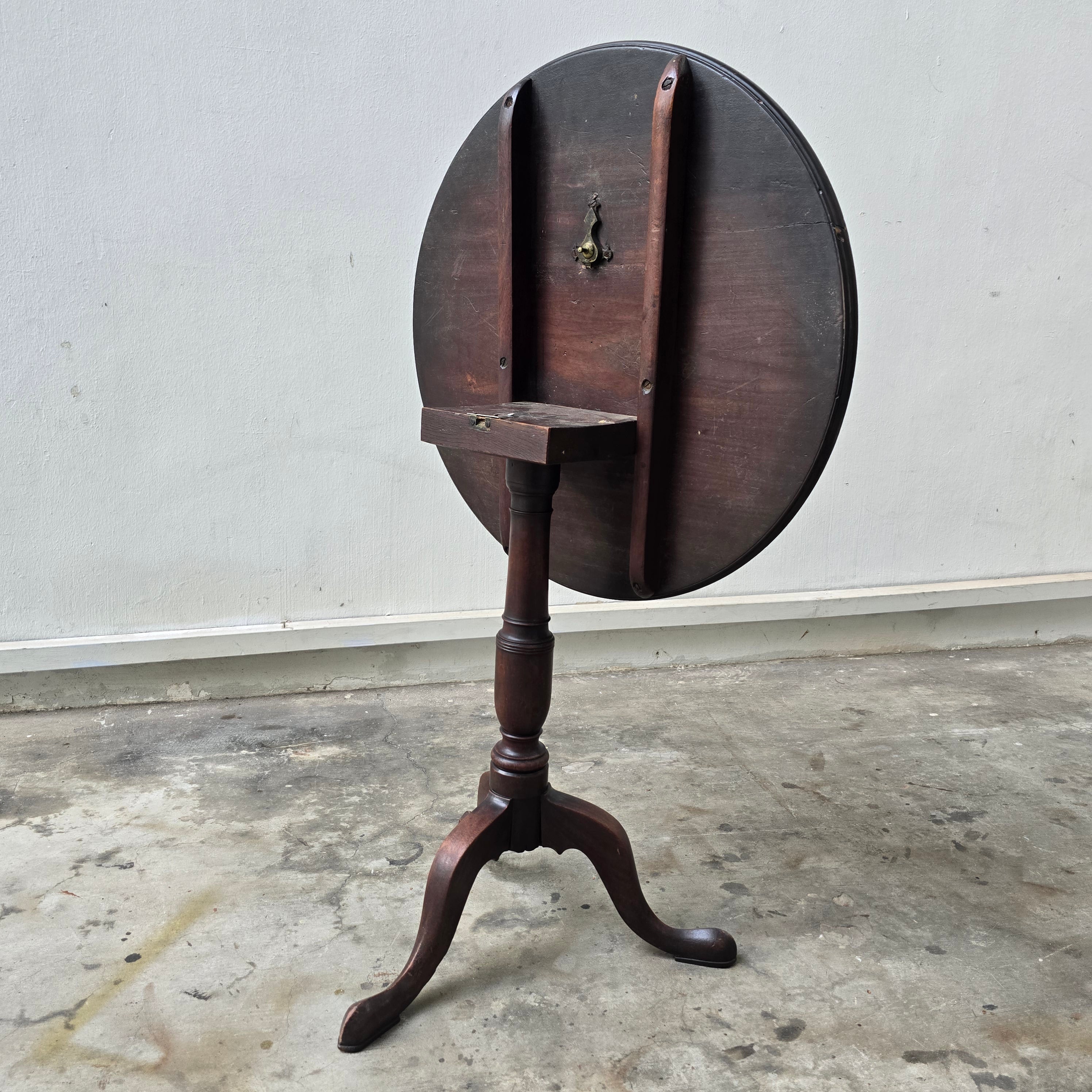 Antique Mahogany Tilt Top Table, Georgian Tripod Side Table