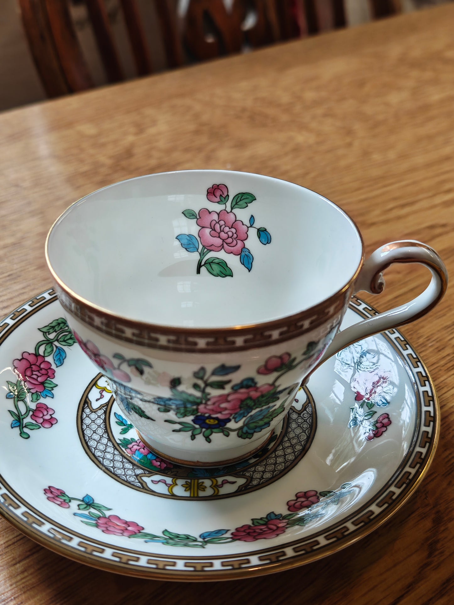Gorgeous Rare Aynsley Indian tree fine bone china tea set (Duo)