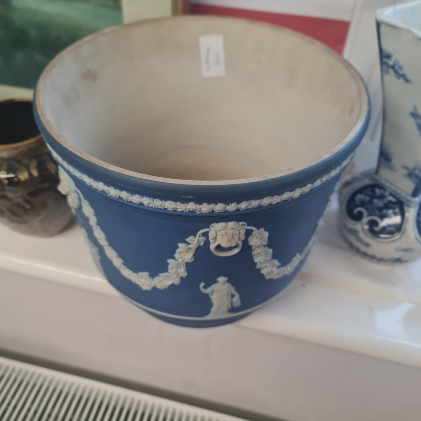 Wedgwood jasperware big blue plant pot