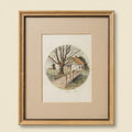 Limited Edition Hand-Coloured Etching: "Schoes Cottages" Series - Susan Peach Gallery