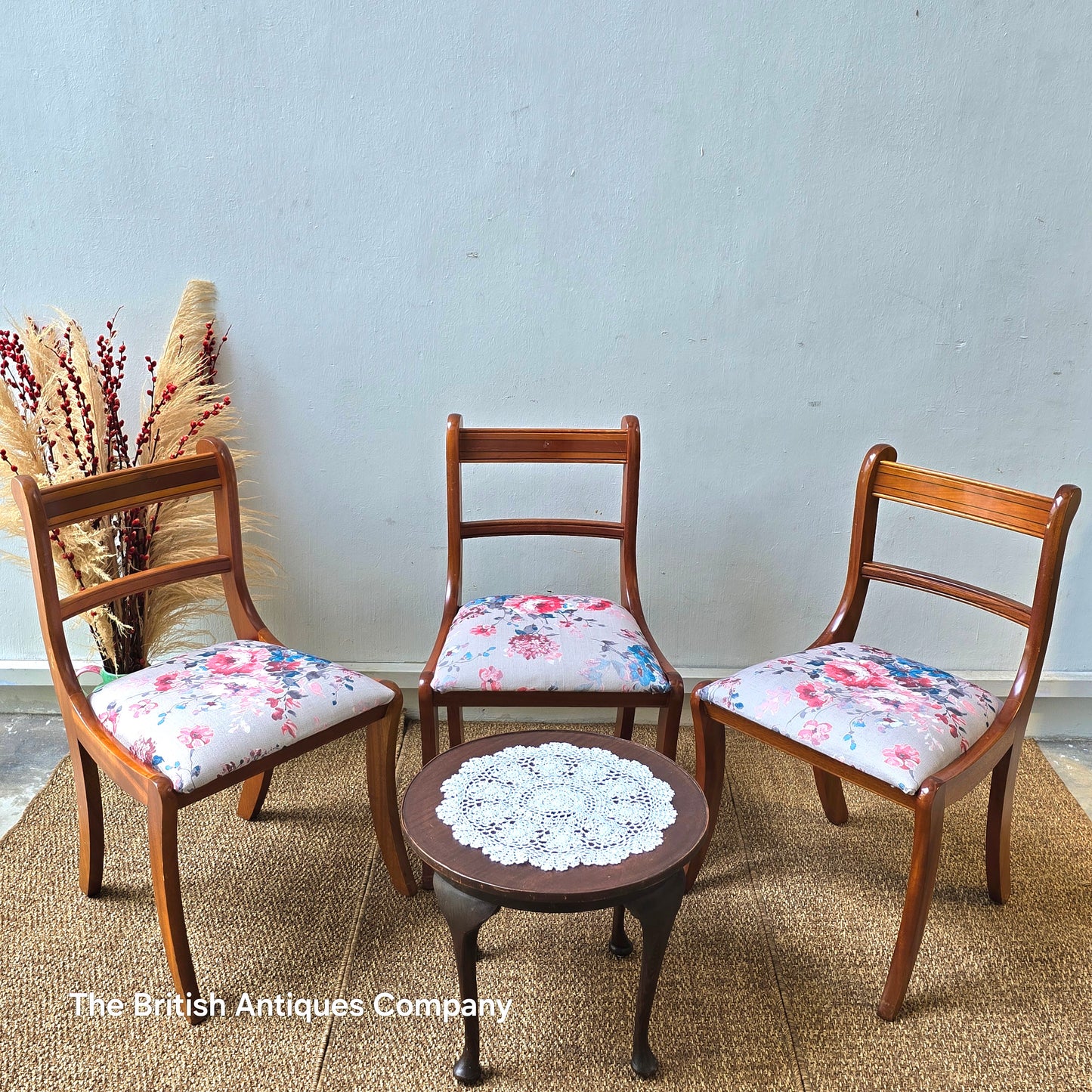 A Vintage teak dinning chair Newly upholstered