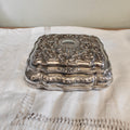 Vintage silver plated jewellery box