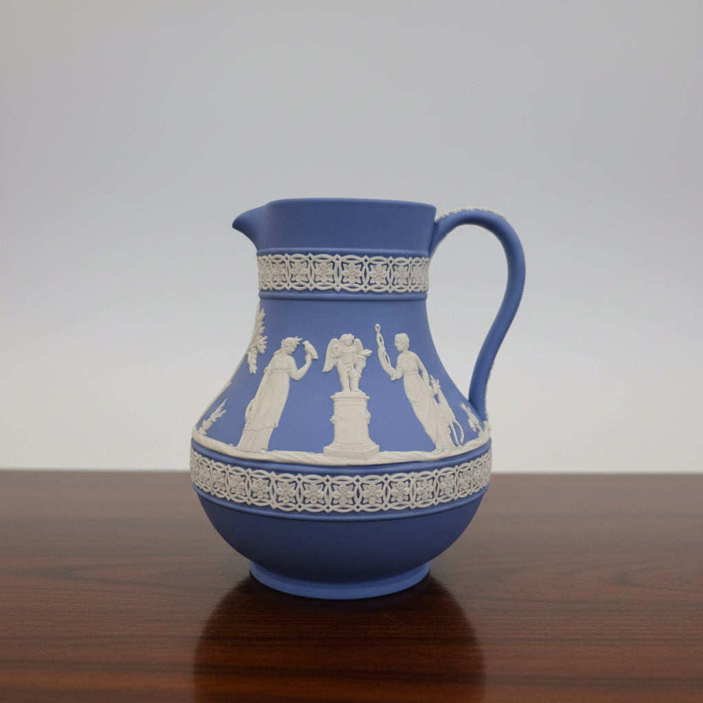 Vintage Wedgwood Pale Blue Jasperware Pitcher