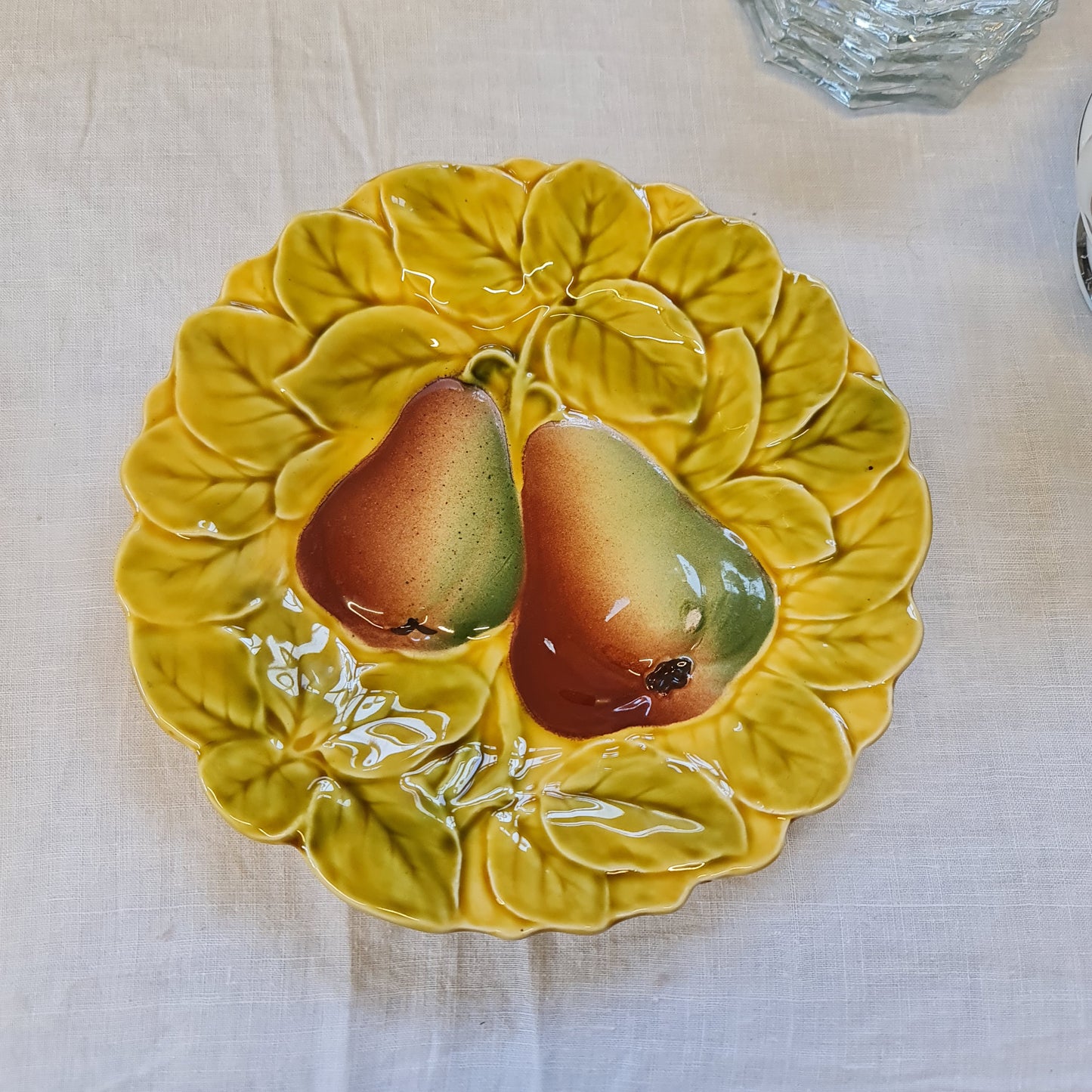 19th C. Sarreguemines Majolica Fruit Plates