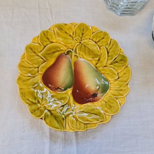 19th C. Sarreguemines Majolica Fruit Plates