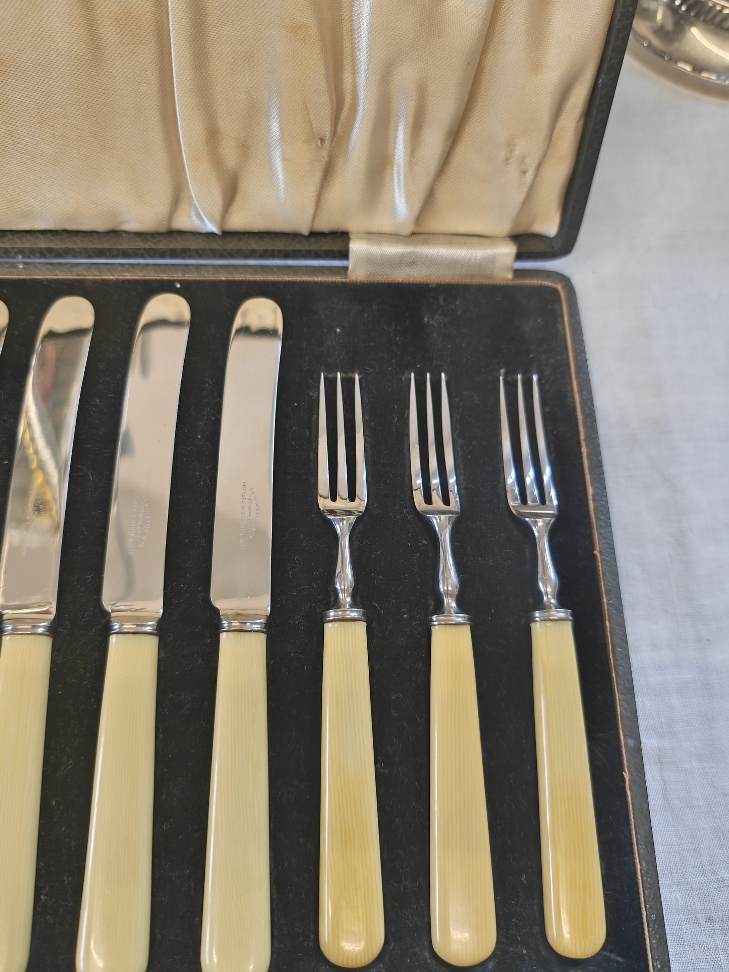 High Grade Elkington silver plated desert Cultery set circa 1900