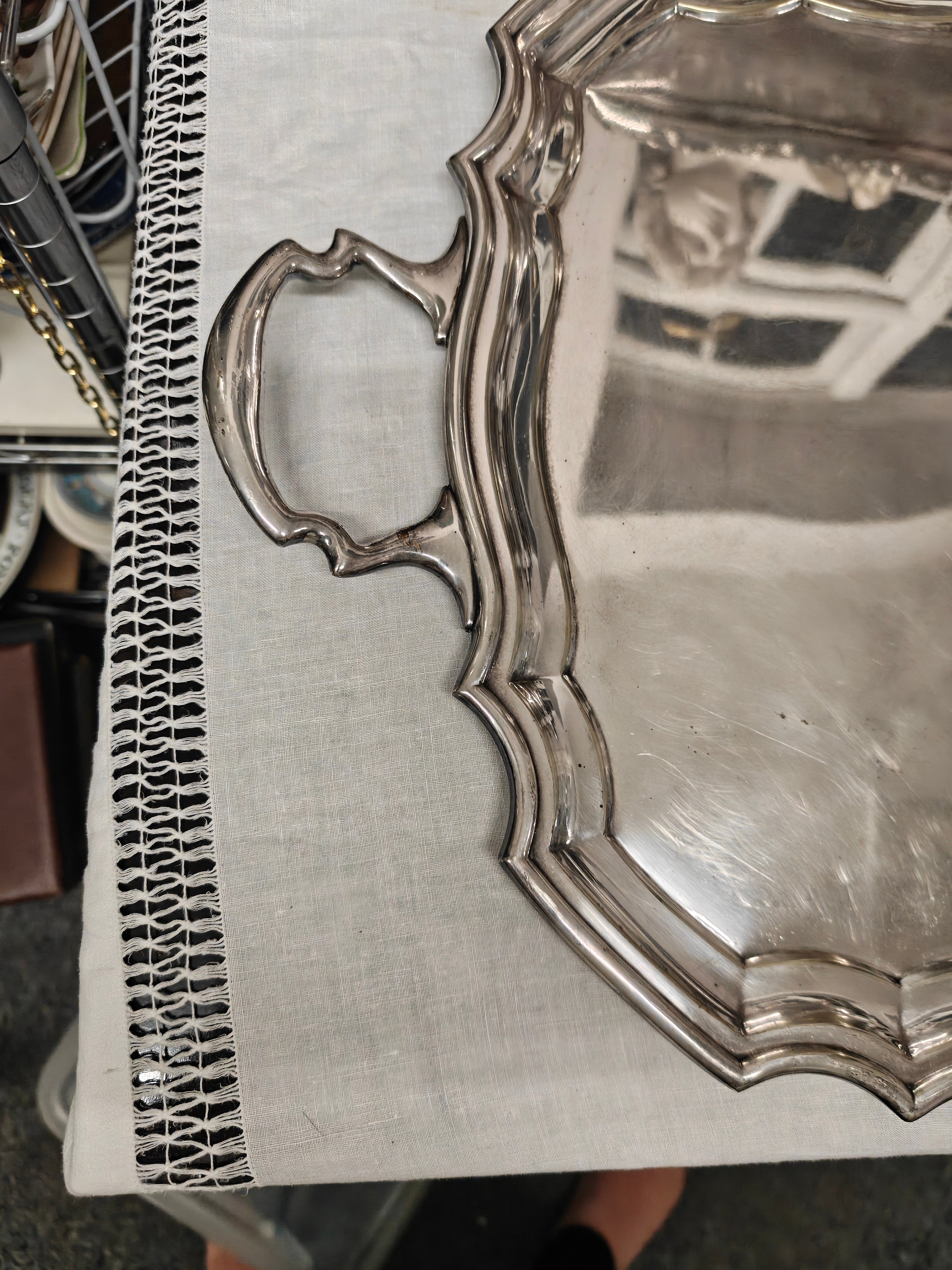 WALKER & HALL ENGLISH PRINCE's SILVER  PLATED TWO-HANDLED TEA TRAY