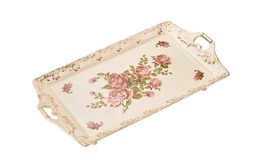 High Quality Rose Serving Tray 50cm Long x 27cm Width