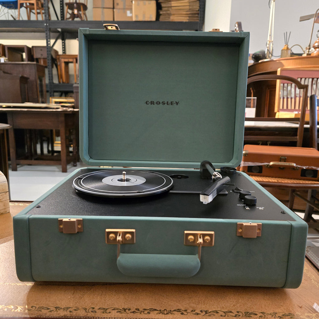 Brand New Crosley Portable Suitcase Turntable Record Player – Sage Teal Green