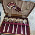 Vintage Vintage silver plated  desert spoon with big serving spoon