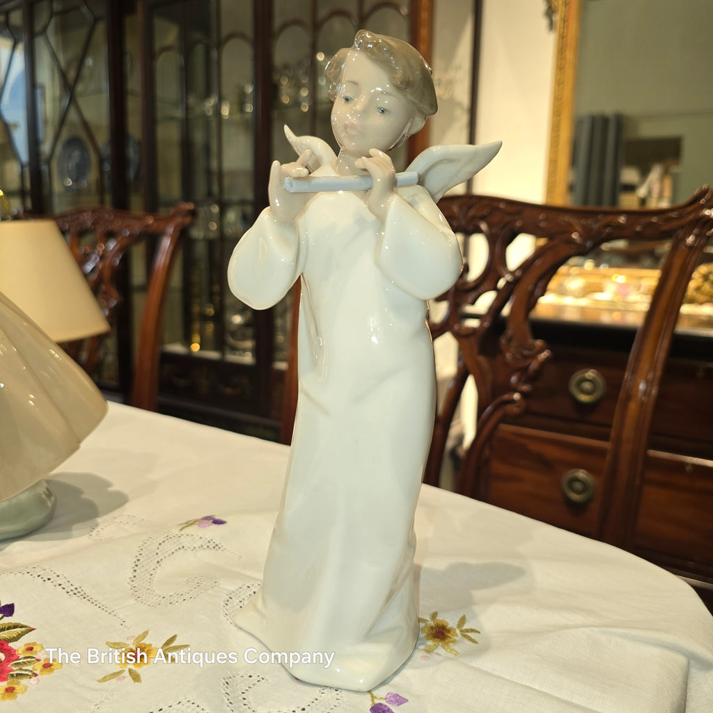 NAO by Lladro "Musical Angel with Flute" Porcelain Figurine