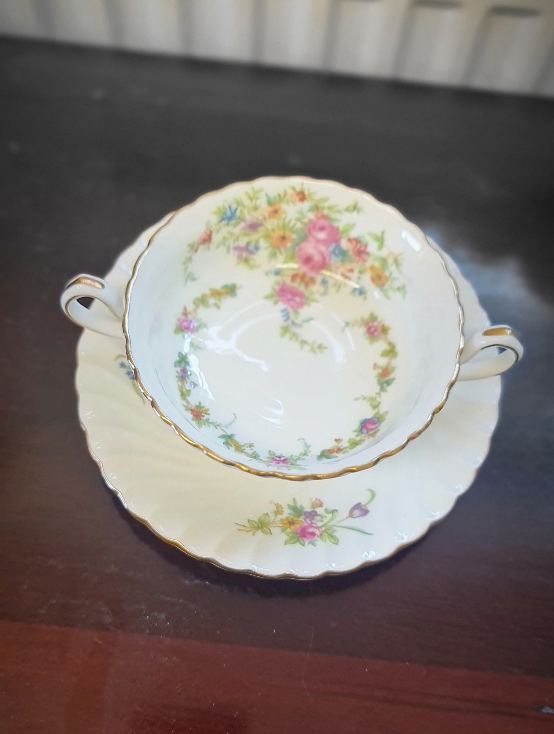 Vintage beautiful Minton flora dinner set