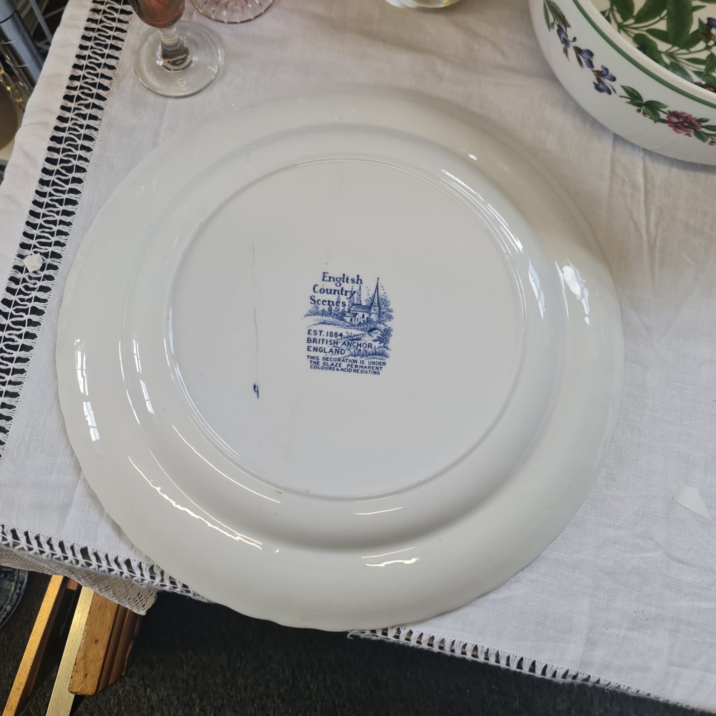 British Anchor English country scene big platter