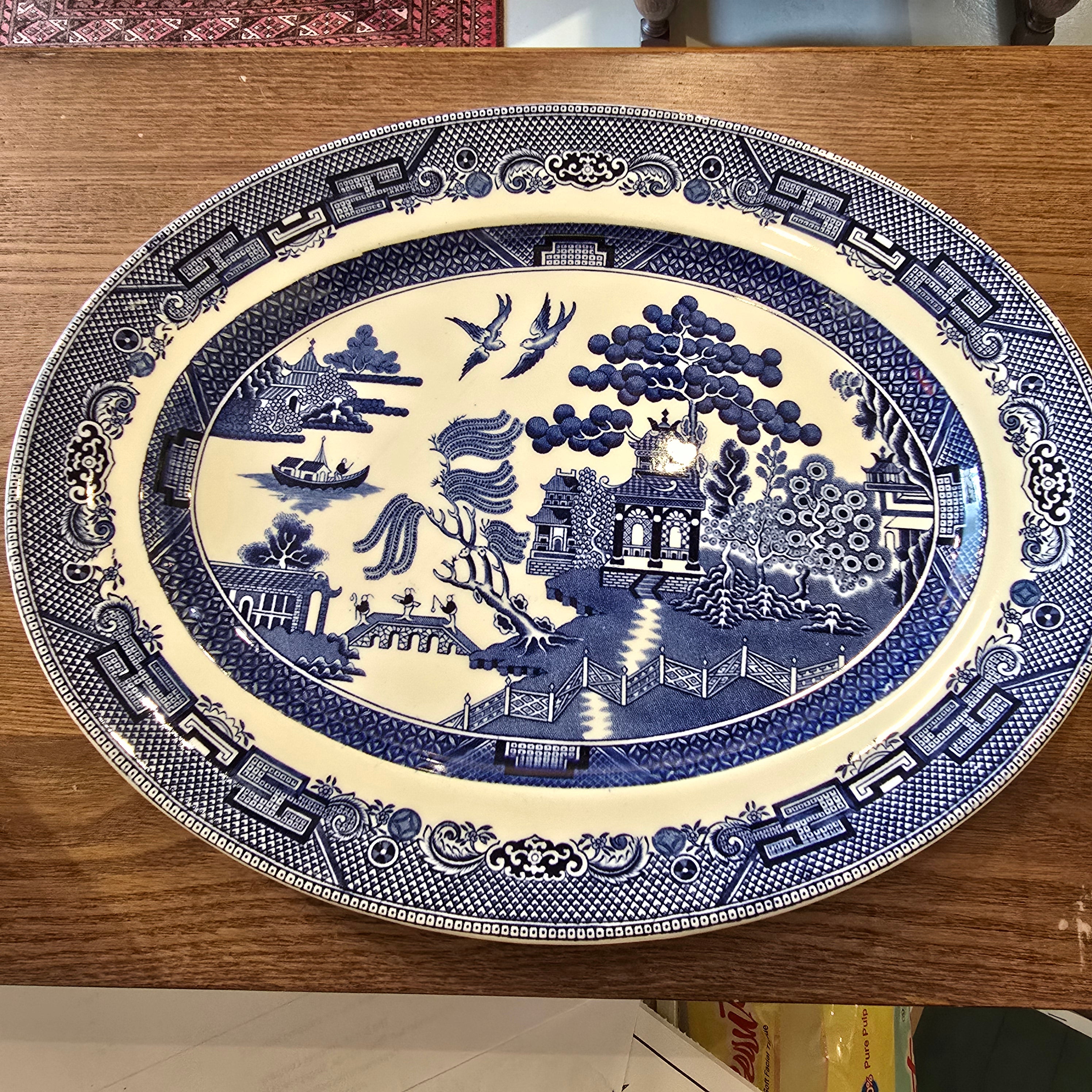 Vintage Blue And White Serving Plate JohnsonBros