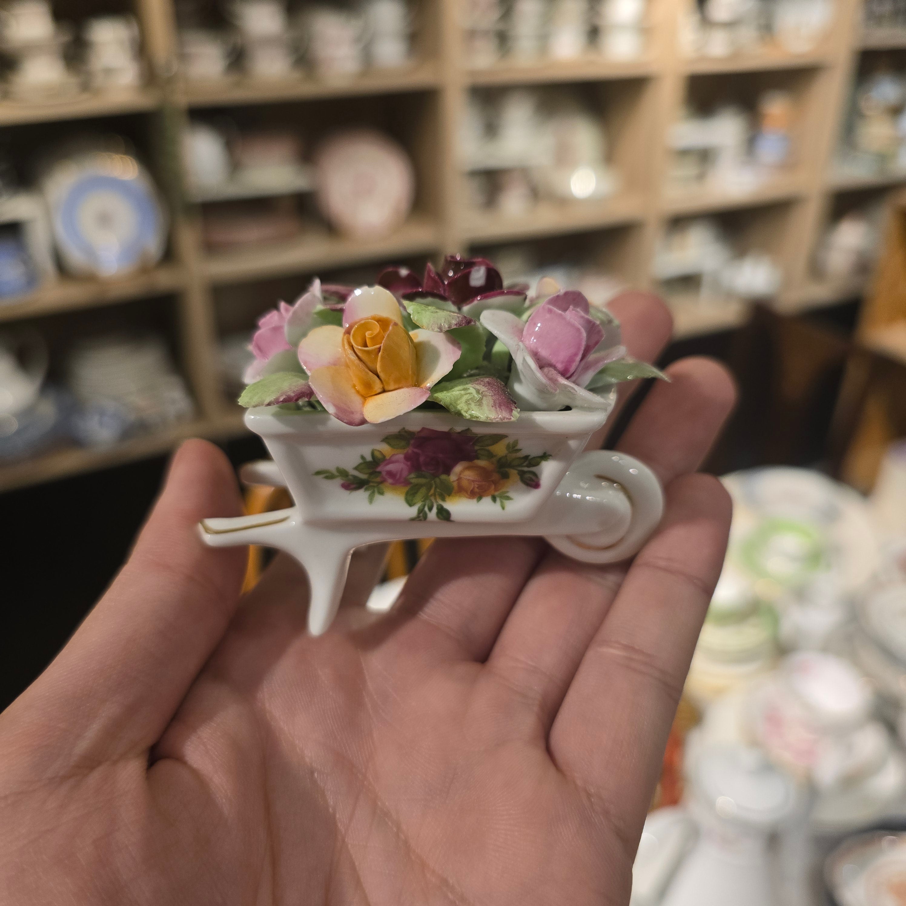 Royal Albert Old Country Roses Trinket—Wheelbarrow