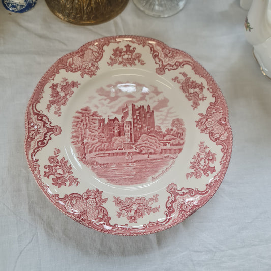 Vintage Johnson brother cranberry dinner plate