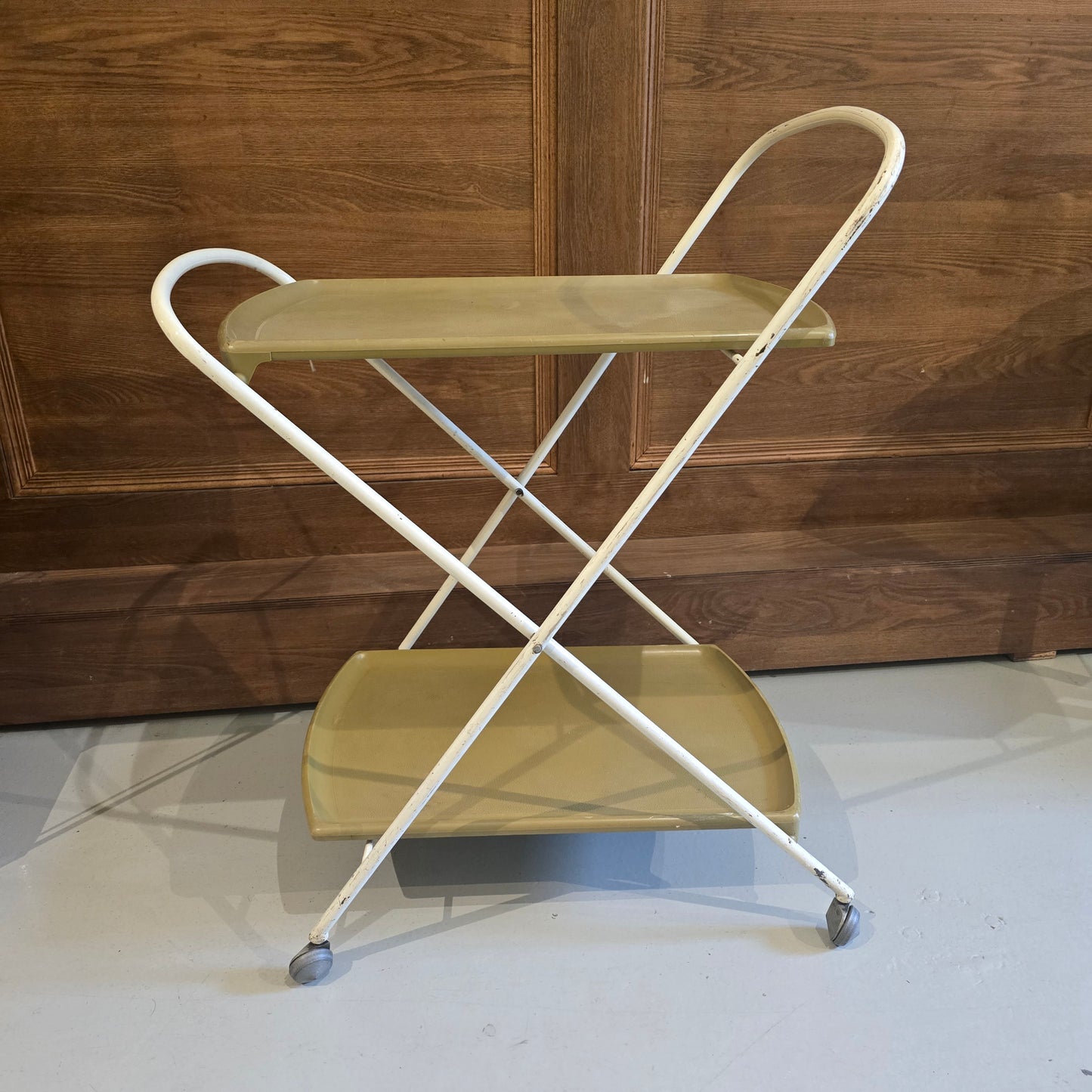 Vintage 1960s Staples & Co. Oojamaflip Folding Drinks Trolley