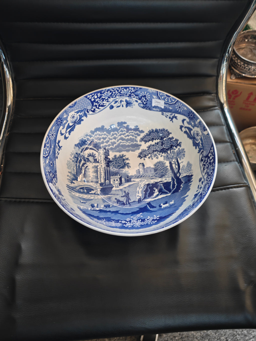 Spode blue Italian big serving bowl / fruit bowl