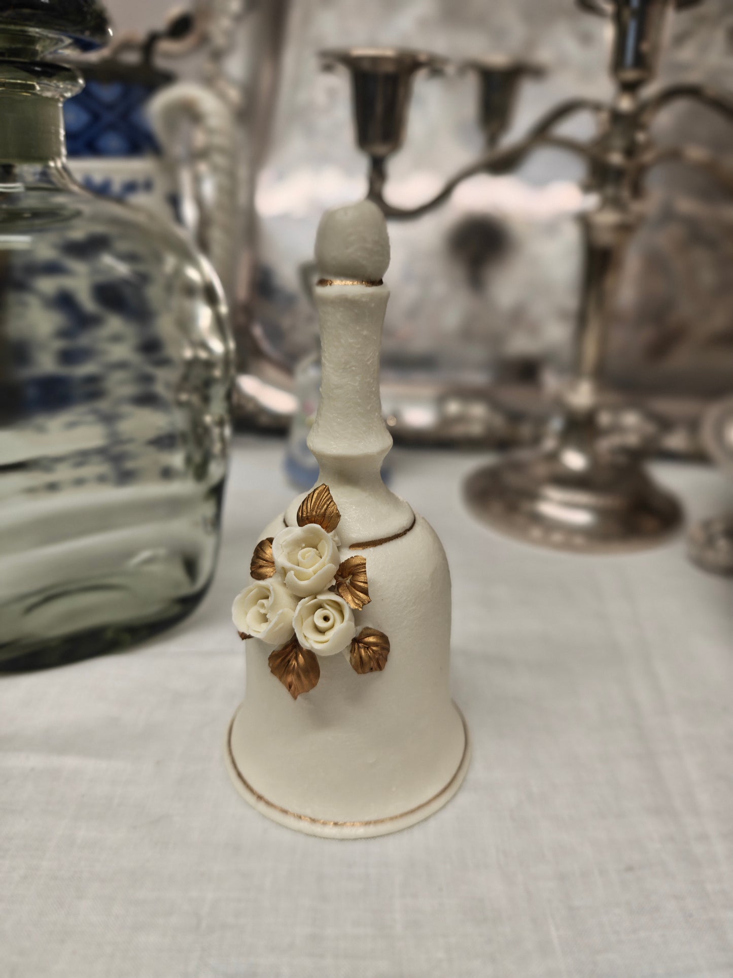 Roses and Ribbon handbell by Regency fine arts