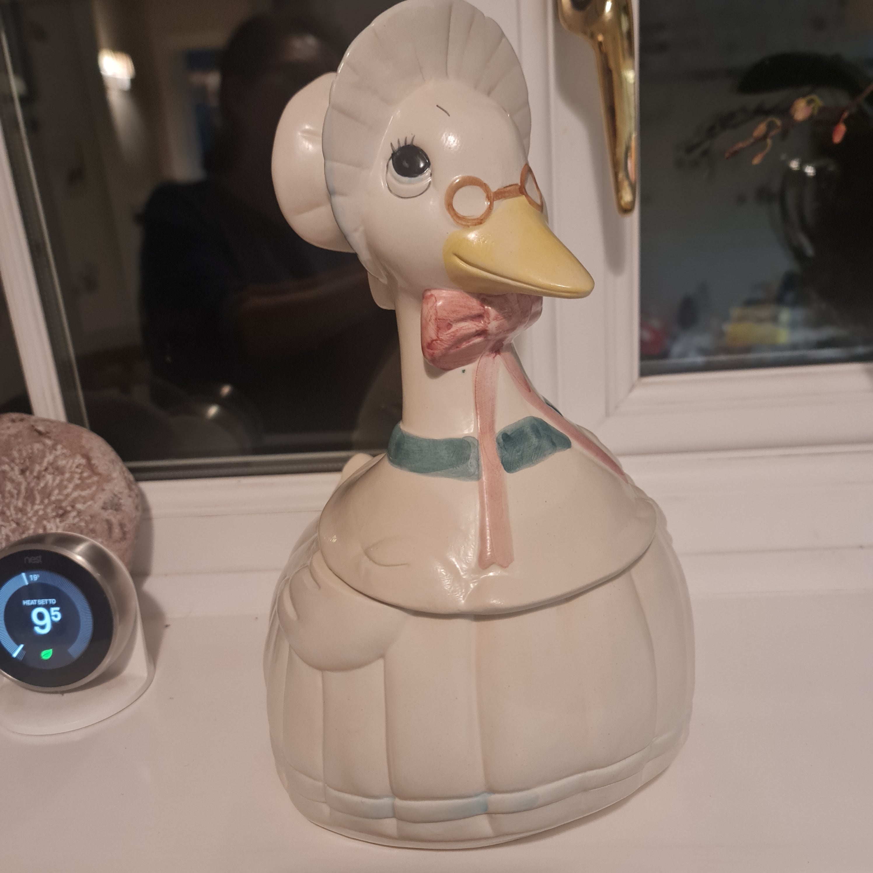 Vintage Mother Goose Cookie Jar Biscuit Barrel Ceramic Novelty Storage Container