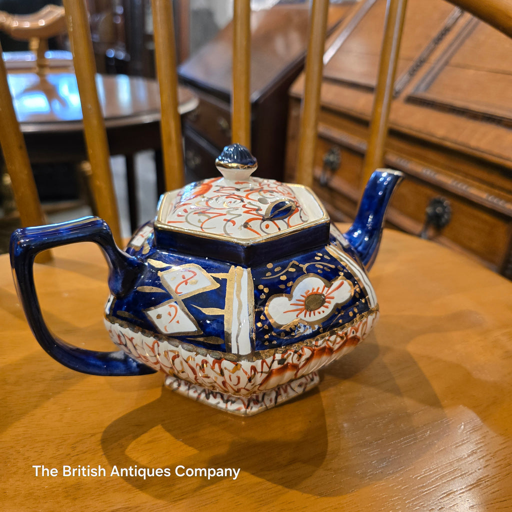 Wade Heath & Co. Imari Palette Hexagonal Teapot, Circa 1930s