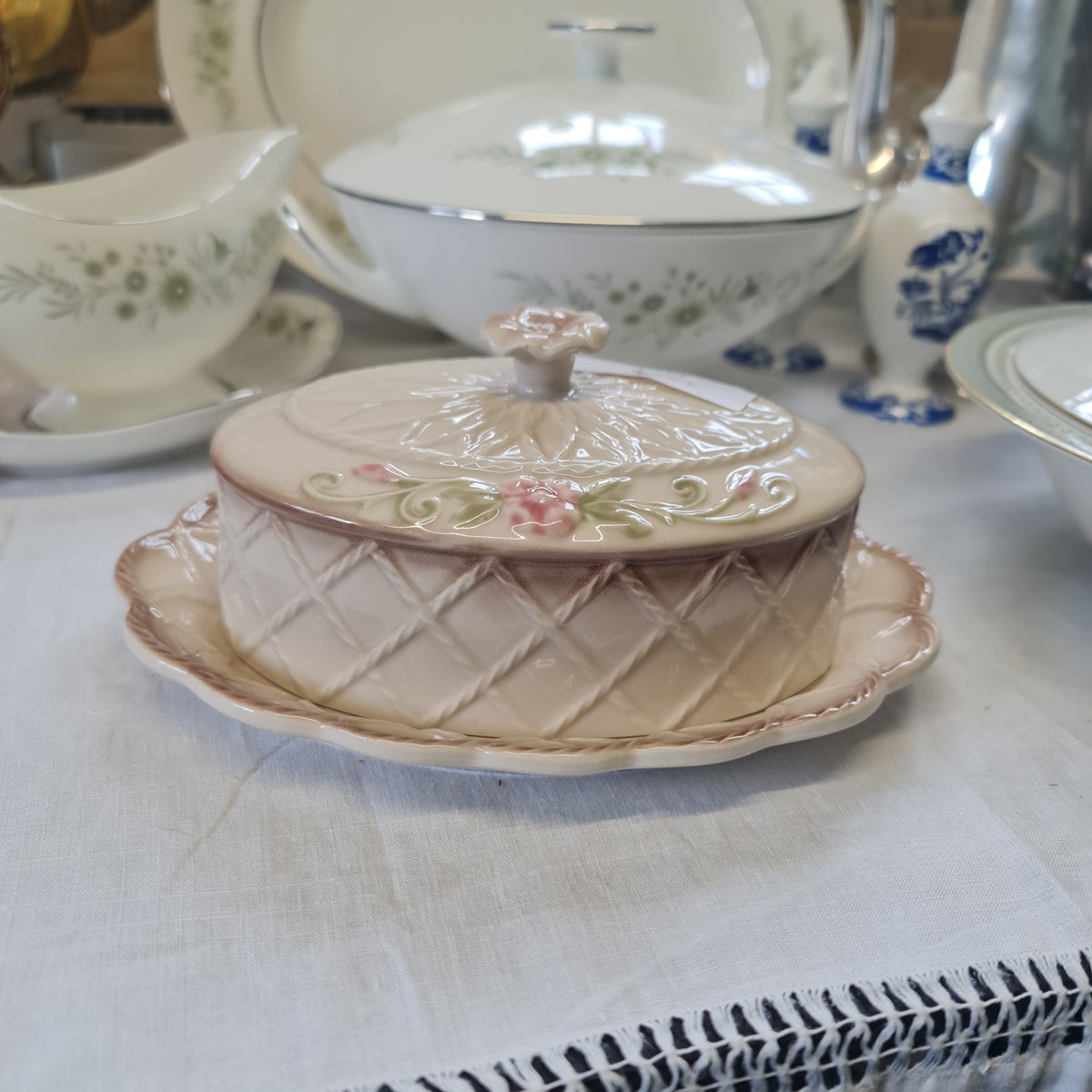 Vintage beautiful butter dish