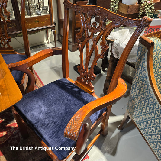 Chippendale style dining chair with arm