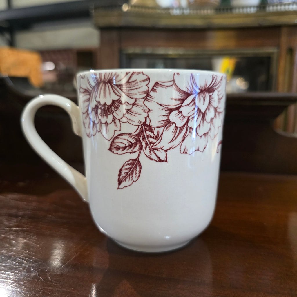Vintage Tudor England Toile Floral Mug