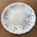 Vintage Arcopal France Rosalie Milk Glass Scalloped Floral Plate