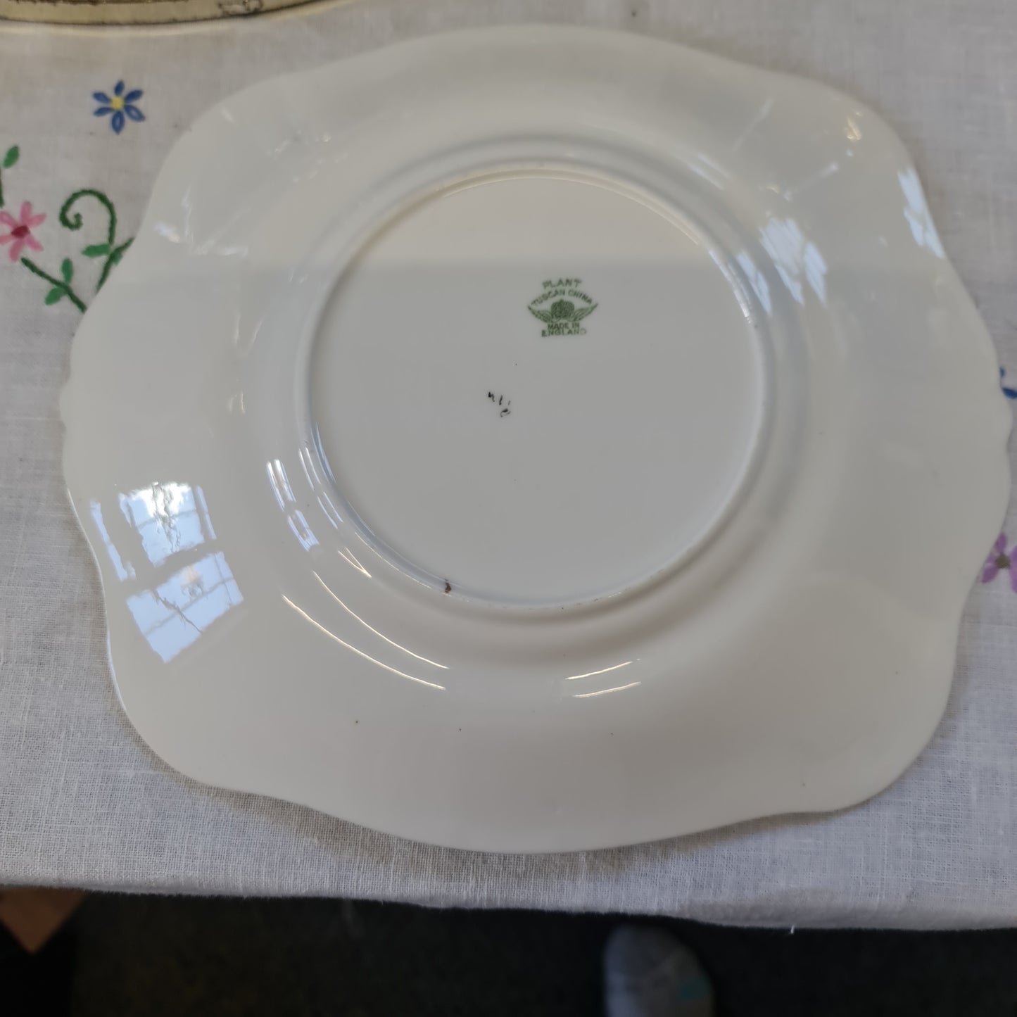 1900s Crown Tuscan big Serving plate