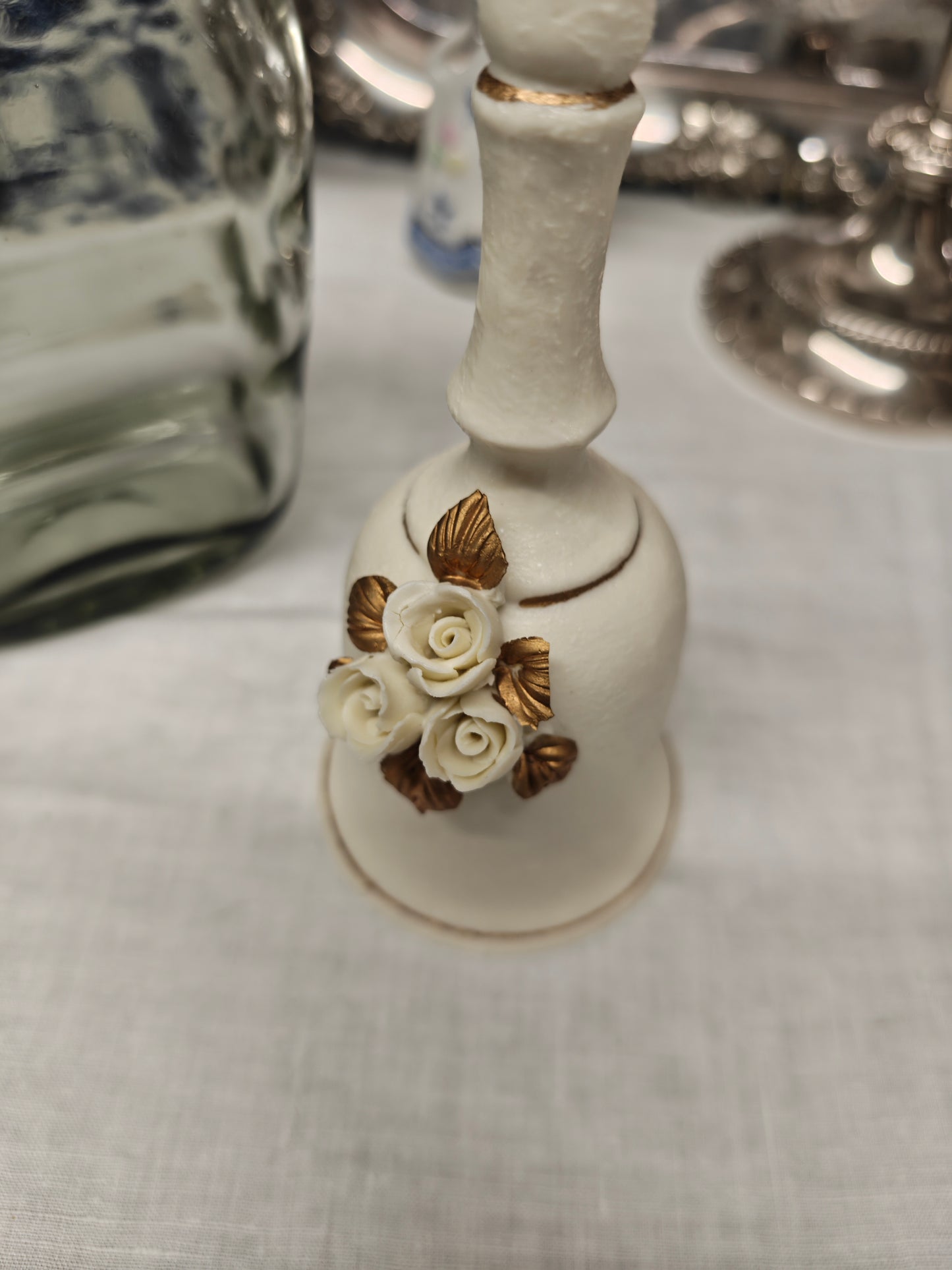 Roses and Ribbon handbell by Regency fine arts