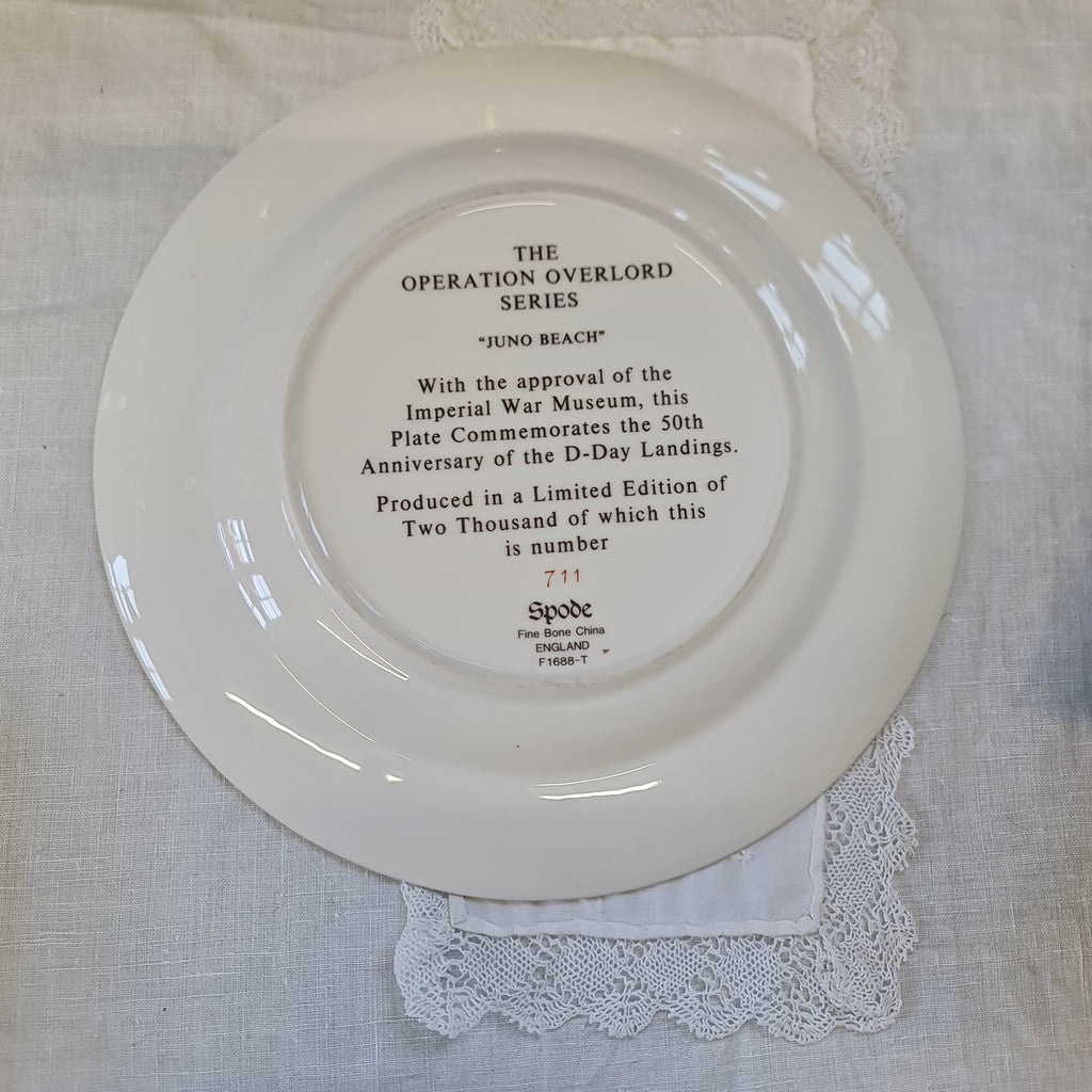 Spode Imperial War Commemorates plate - Juno beach