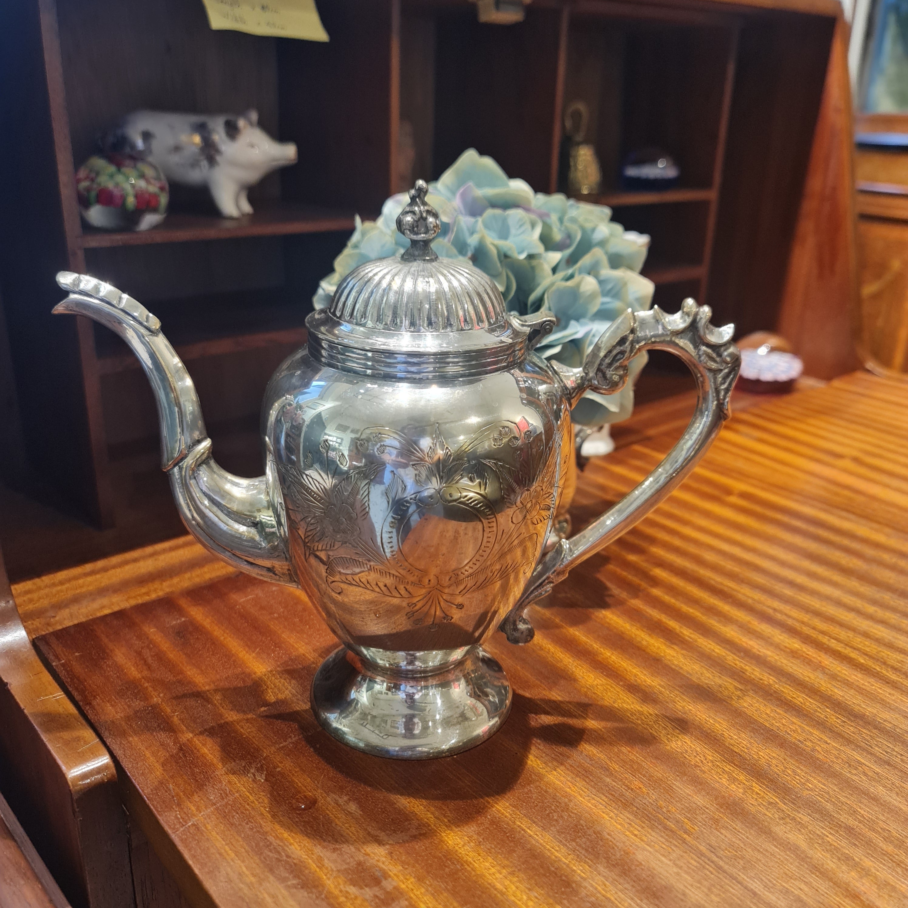 Antique Hand Soldered Tea Pot Made in India