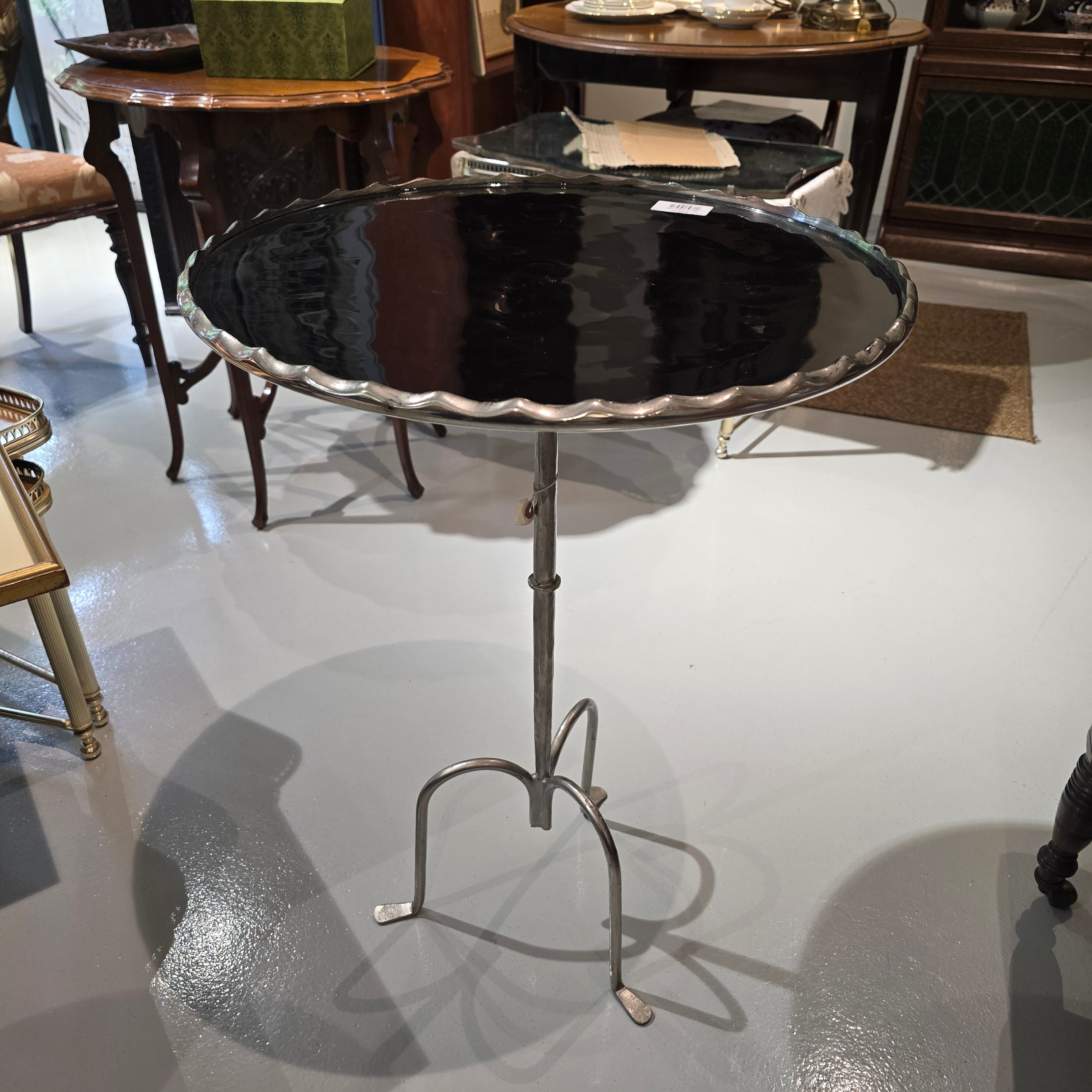 Vintage Polspotten Round Top Cast Iron Coffee Table