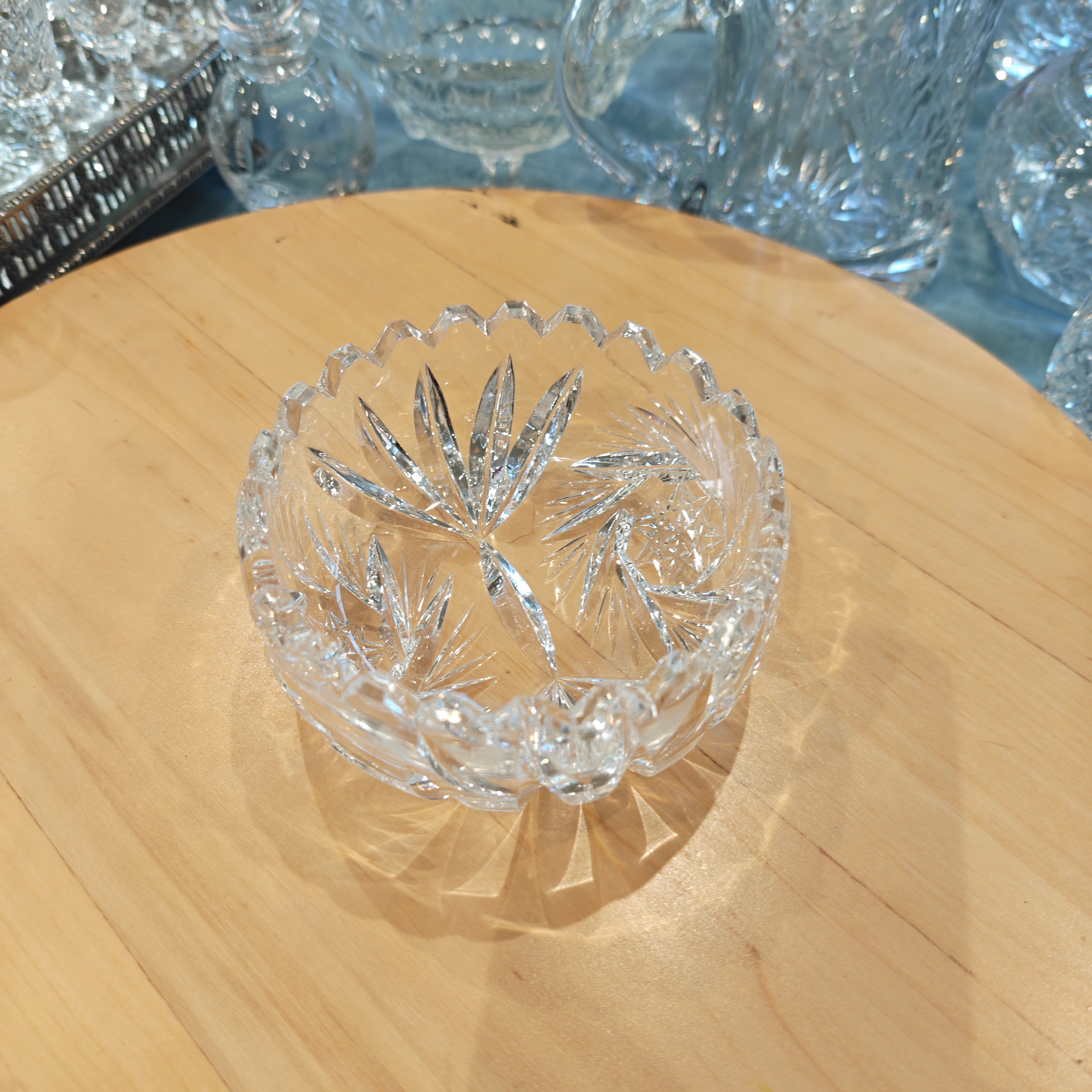 High quality heavy  crystal bowl 11 x 5 cm