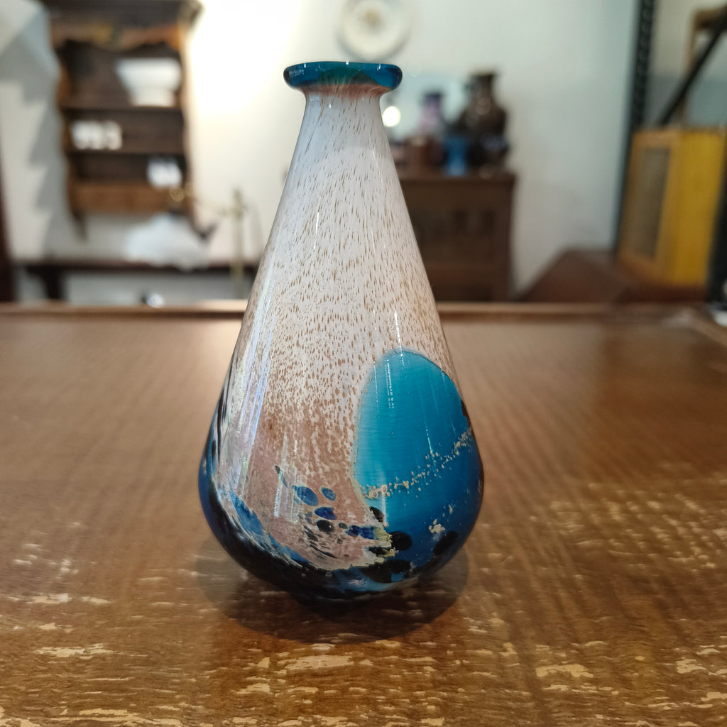 Mdina Glass Malta Vintage Art Glass Vase — Sea & Sand, c.1970s