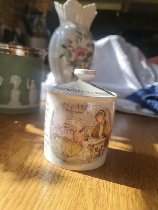 Beatrix Potter Mrs Tiggy canister with lid
