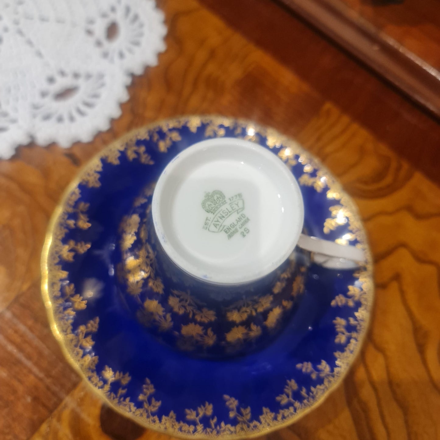 Ansley Royal blue fine bone china  tea set