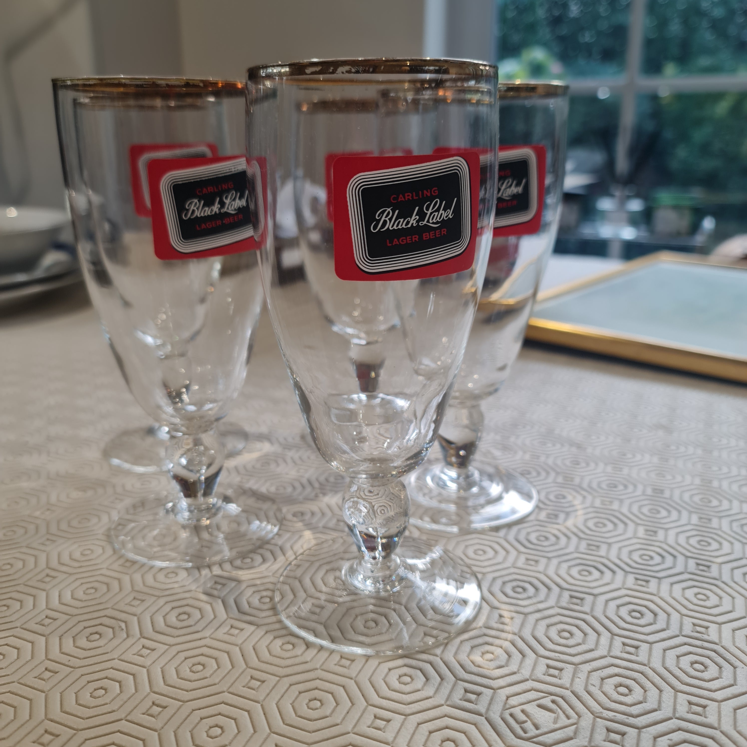 Vintage lager beer glass