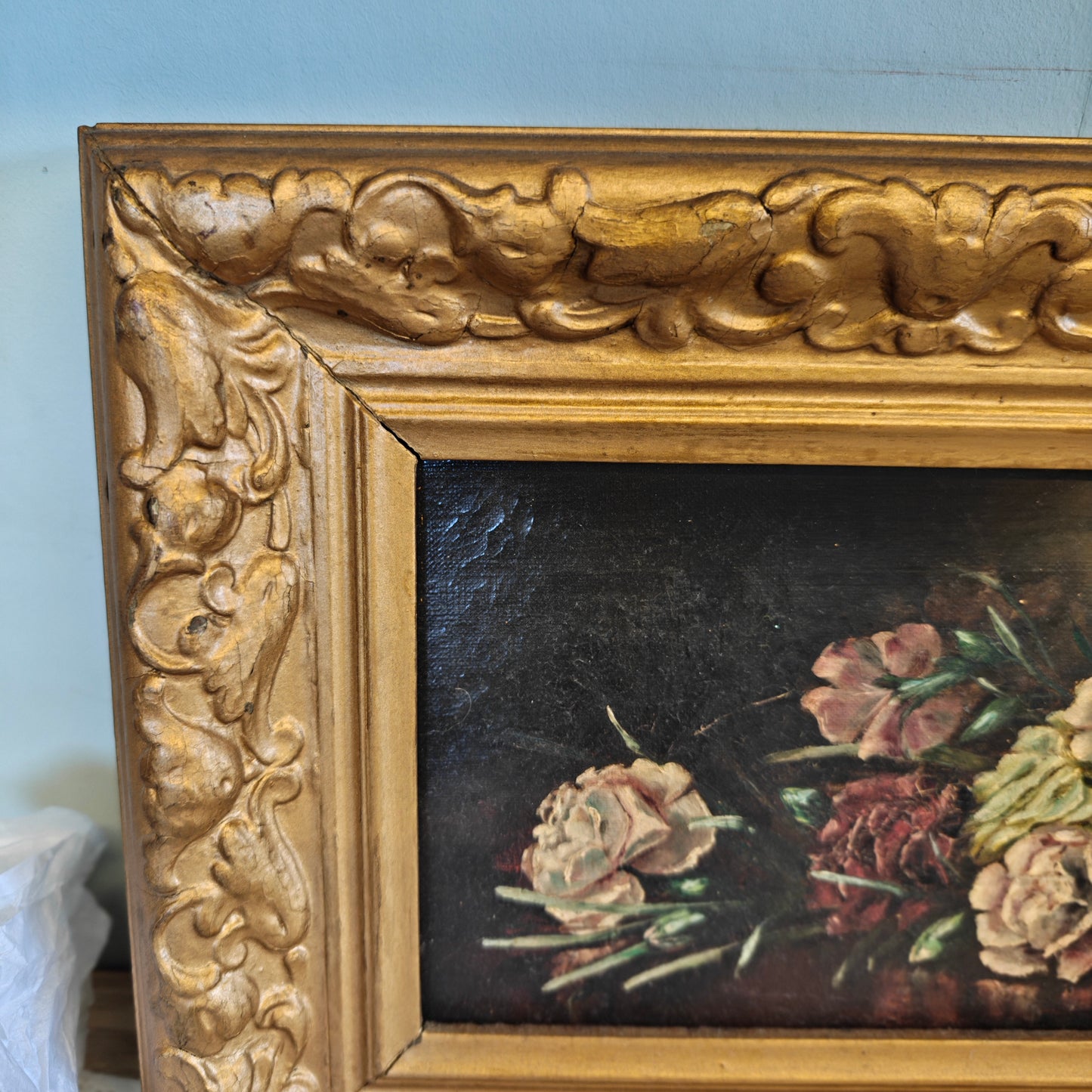 Antique original oil painting by British artist TH walker