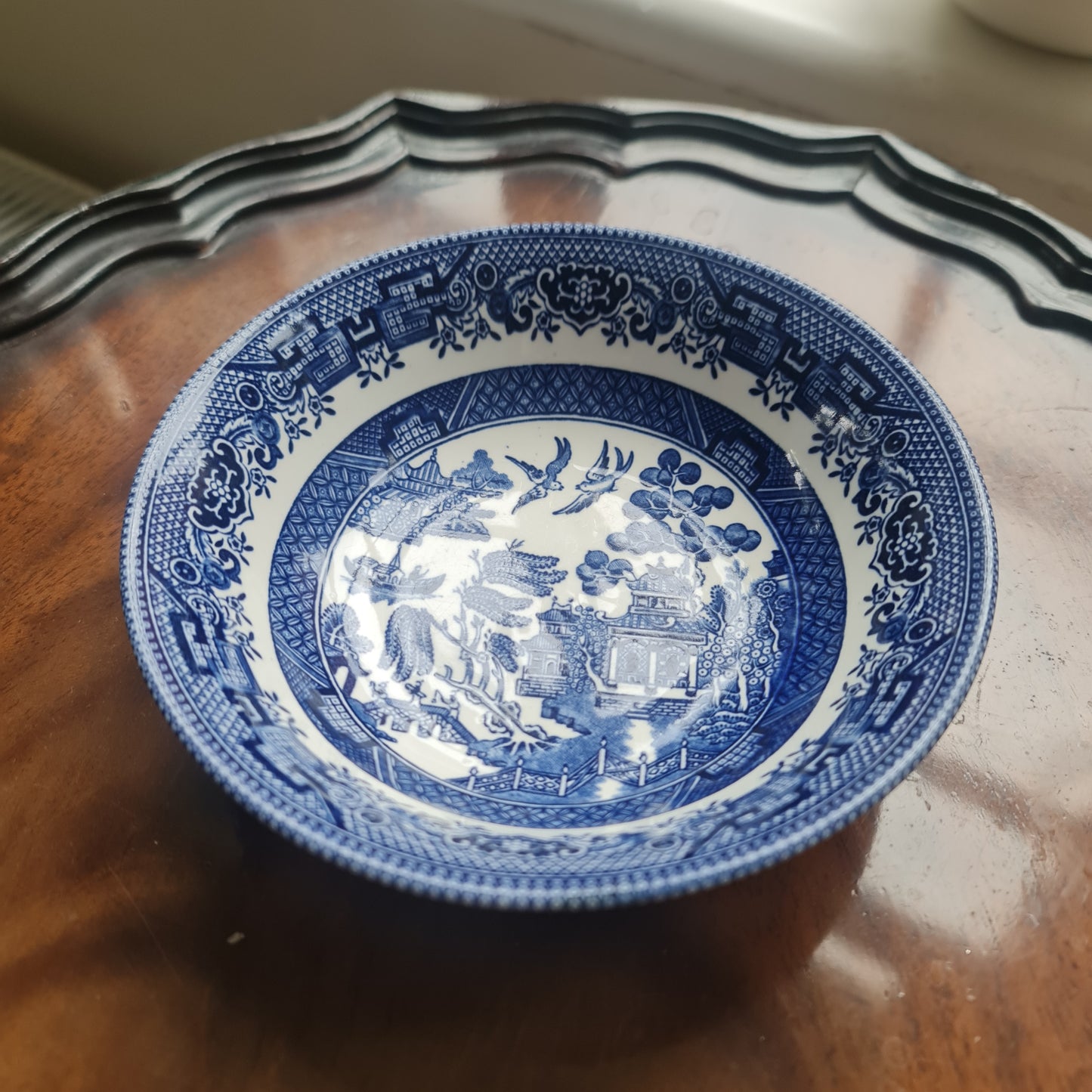 Churchill vintage blue willow soup bowl
