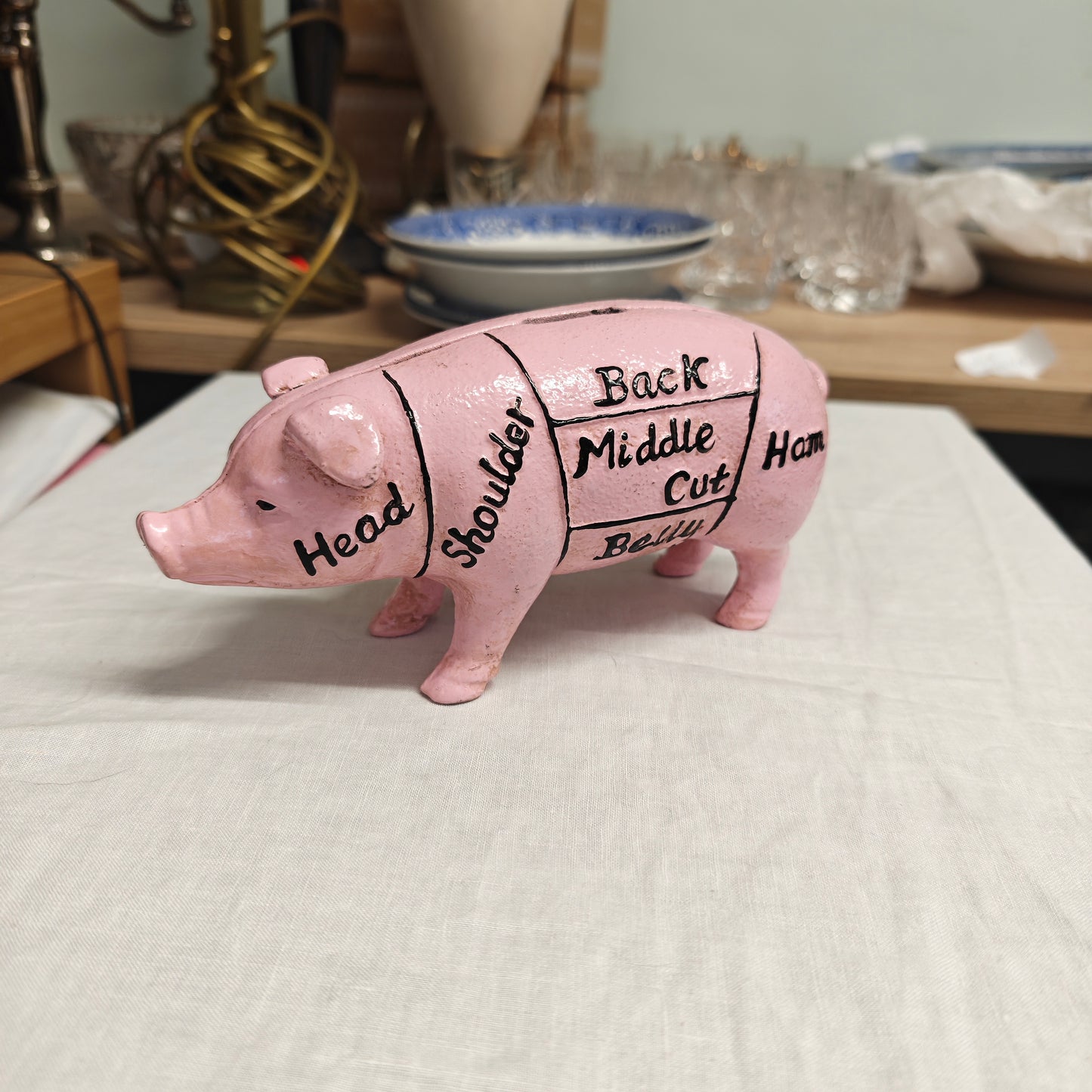 Late 19th century cast iron piggy bank